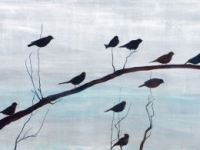 Winter Flock, 12"x36"