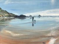 Oregon Beach 2 (Ecola State Park), 9"x12".