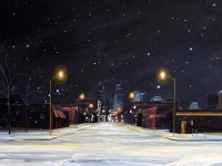 Looking North on Baltimore Street, 24x30
