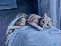 Barron (Tabby Cat), 12"x16"