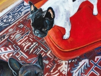 Cosmo and Lilly (French Bulldogs), 14"x11"