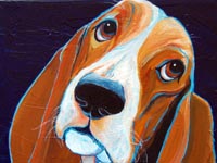 Lovey Dovey (Bassett Hound), 12x12