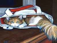 Oscar in the Sack (Tabby Cat), 11x14