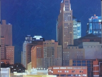 Dusk on Grand Boulevard (Kansas City, MO), 24"x24"
