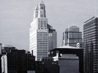 Downtown Kansas City (black and white), 36x36