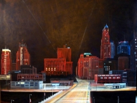 Grand Boulevard, Night View, 48x60