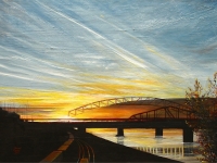 Missouri River Sunset 2011, 24x36